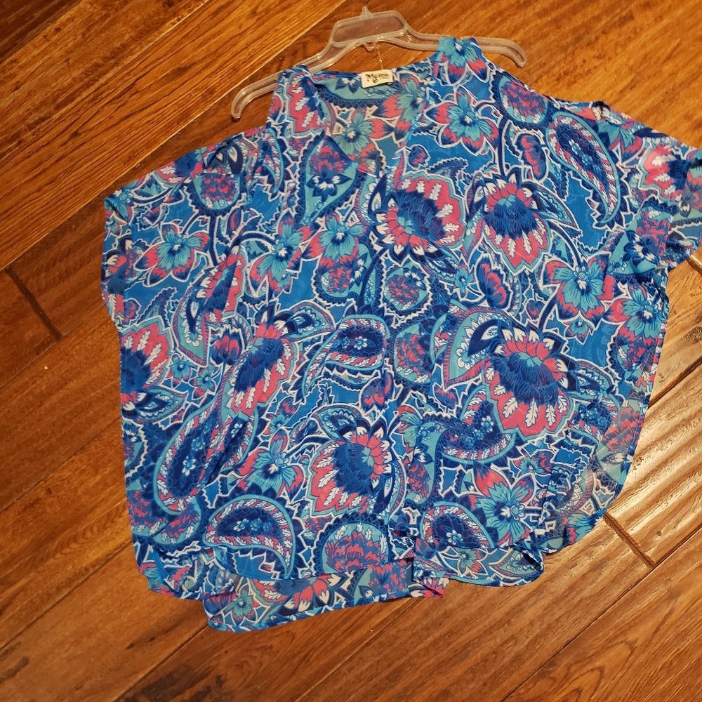 Show Me Your Mumu cold shoulder paisley top